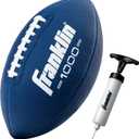 Franklin Sports Youth + Adult Footballs - Extra Grip 1000 Official Size, Junior + Pee Wee Kids - 1 + 12 Packs (Blue)