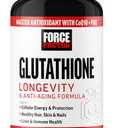 Force Factor Glutathione Longevity & Anti-Aging, Reduced Glutathione Supplement with CoQ10 & PQQ, Master Antioxidant Formula to Support Immune Health, Skin, Cellular Energy & Liver Detox, 60 Capsules (EXP 01/01/29)