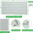 RELIANCER PVC Slat Wall Panels,4ft by 2ft (8 sqft) Garage Wall Organizer Storage System,Interlocking Slatwall Paneling Sheets,Workshop Slatwall Shelves Tools Organization,Wall Mounted Storage Rack
