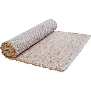 Savi Home Jute Cotton Handwoven Runner Rug 2'x6' - Natural Fiber Rustic Farmhouse Runner Rug - Vintage Boho Decor for Bedroom, Dining Room, Hallway & Office (2' x 6' (Rectangular))
