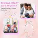 2 x Protective Case for Labubu Standing Figure - Clear PVC Portable Storage Box with Keychain, Dustproof Scratch-Resistant Collector Display (Figure Not Included Style1)