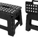 Folding Step Stool 2 Pack 9 Inch Lightweight Sturdy Plastic Foot Stool Portable Slip-Resistant Step for Kitchen Bathroom Bedroom