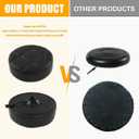 Antlu Round Seat Cushion for Bar Stool Rolling Chair Replacement (Super Big, Black)