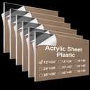 Roowest 6 Pcs 12 x 24 Inch, 1/8 Inch Clear Acrylic Sheet Plastic Sheet Cut to Size Acrylic Board Panel Blank for Craft DIY Signs Frames Engraving Display Cases