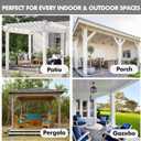 HolidayIdeas 4 Panels Linen Outdoor Curtains for Patio Waterproof Taupe Outside Curtains 110"x95"-Gazebo Wide Curtains Weighted Weatherproof, Privacy for Pergola, Porch, Cabana, Deck, Sunroom
