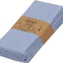 Ruvanti Cloth Napkins Set of 6, 18x18 Reusable Napkins Cloth Washable, Soft & Durable Table Napkin, Poly Cotton Fabric Dinner Napkins for Parties, Christmas, Thanksgiving, Weddings - Midnight Blue