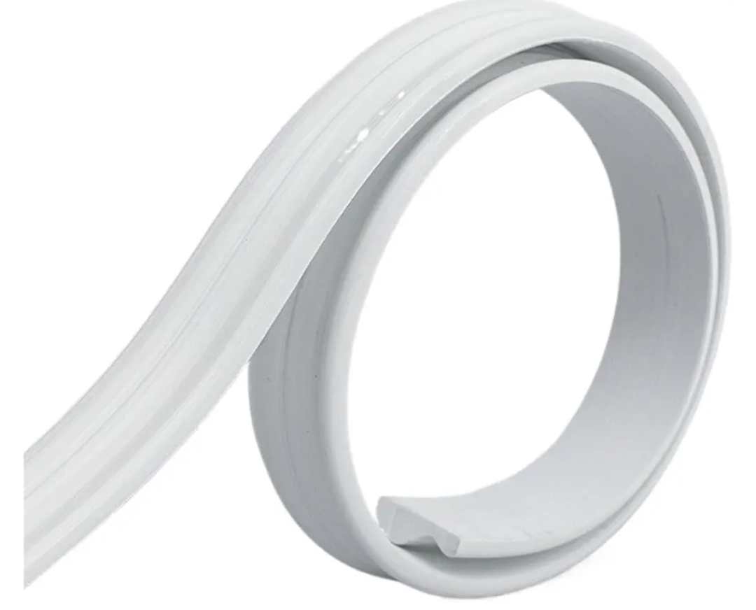 1PC 1M/39.37inch Flexible Bendable Ribbon Rope Panel Moulding Door line Mirror Frame Trim Home Decor Living Room Bedroom(White)