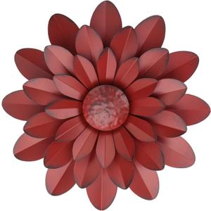 EASICUTI Coral Multiple Layer Metal Flower Wall Art Decor Hanging For Indoor Outdoor Home Bathroom Kitchen Dining Room Bedroom Living Room Farmhouse Or Wall Sculptures 12 Inch
