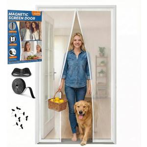 Premium Magnetic Screen Door, Heavy-Duty Reinforced Mesh, Ultra-Dense Weave, Smooth Auto-Close, Pets & Kids  Hands-Free, No-Gap Seal (Screen 38"x98")