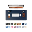 WisFox Mouse Pad, Leather Desk Pad Protector, Office Desk Mat, Non-Slip PU Leather Desk Blotter, Laptop Desk Pad, Waterproof Desk Writing Pad for Home Office Decor(Navy Blue, 31.5" x 15.7")