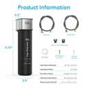 Brio 11" Under Sink Water Filter System for Kitchen & Bathroom Faucet | 3-Stage Single Housing 0.5 Micron Filters PFAS, Chlorine, Lead, Mercury+ | 10,000 Gallons or 2 Years | NSF 42 & 372 Certified