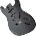 Unfinished Handcrafted Guitar Body Alder Wood Electric Guitar Body Guitar Barrel Replacement Parts for ST Style Guitars DIY Parts S-S-S pickupslic Black Glossy.