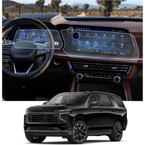 CDEFG 4PCS for 2025 Chevy Tahoe Suburban Screen Protector for 2025 Chevy Tahoe Suburban Accessories 17.7-inch Touch Screen & 11-Inch Dash 2025 Tahoe Suburban Nano Screen Cover HD Clear