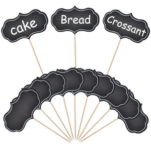 ALINK 50 Pcs Cheese Markers, Food Labels for Charcuterie Board, Blank Toothpick Flags for Appetizer Signs, Cupcake Toppers Sandwich Picks for Christmas, Wedding, Party Decorations - Black