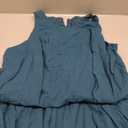 Rainday Women's Linen Dress Sleeveness Loose Dresses Casual Maxi Dress with Pockets, 4XL (Blue)