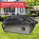 Fire Pit Cover Rectangular 42 Inch,Propane Gas Fire Pit Table Cover, Outdoor Waterproof Firepit Table Cover - 42 x 21 x 15 Inch