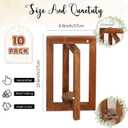 OurWarm 10Pcs Wedding Centerpieces for Tables, Foldable Centerpiece Table Decorations Center Pieces Decoration for Table, Rustic Wood Lantern Centerpieces for Tables Wedding Party Table Decor (Brown)