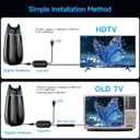 Digital Antenna for Smart TV Indoor, with Amplifier, Support 4K 8K 1080P for Smart/Old TVs-38FT Coax Cable