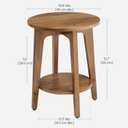 VASAGLE MAEZO Collection - Set of 2 Side Tables, 2-Tier Small Round End Tables, Nightstands with Tapered Legs, Curved Transitions, for Small Spaces, Living Room, Bedroom, Honey Brown ULET289K01, 2 Pack
