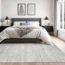 Valenrug Washable Rugs 3x5 - Stain Resistant 3x5 Area Rugs for Living Room, Non Slip Backing Printed Rugs for Bedroom, Folable Machine Washable Area Rug(3'x5', Grey)