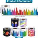 6 Rolls 196.8 Ft Decorative Crayon Border Set for Bulletin Board  Colorful Classroom Trim  Crayon, Pencil & Rainbow for Teachers, Schools & Office Decor -Perfect for Birthday, Back to School Theme