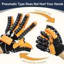 Rehabilitation Robot Gloves, Finger Exerciser for Stroke Recovery Hand Glove Equipment Hand Function Rehabilitation, Adjustable Strength and Supports USB Charging, Left Hand, M