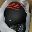 SPARK Youth Kids Dirt Bike Helmets - Lightweight & Vented, Full Face, 4Pcs Set with Gloves, Goggles & Mask for Ages 5-14 (Motocross ATV Off-Road) DOT Approved 
 (Dino Red, Medium)