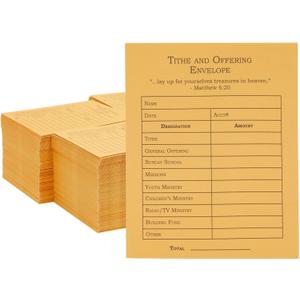 Best Paper Greetings Tithe and Offering Envelopes for Church & Donations (5.5 x 4.5 Inches) - Pack of 500 - Tithes And Offering Envelopes For Church