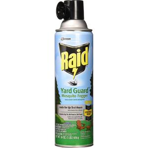 Raid Yard Guard Mosquito Fogger for Outdoor Yard Patio Deck and Garden Mosquito Control Aerosol Spray 16 Ounce (Pack of 7)