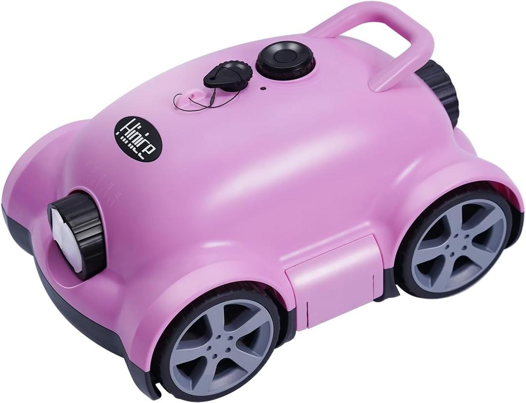 Cordless Robotic Pool Cleaner,Automatic Pool Vacuum Robot for In-Ground/Above Ground Pools,150 Min Runtime, IPX8 Waterproof, 2200 Sq Ft Coverage (Pink)