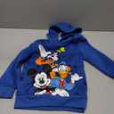 Disney Mickey Mouse, Goofy and Donald Duck Boys Pullover Hoodie for Toddler, Little and Big Kids (Blue), and 3T