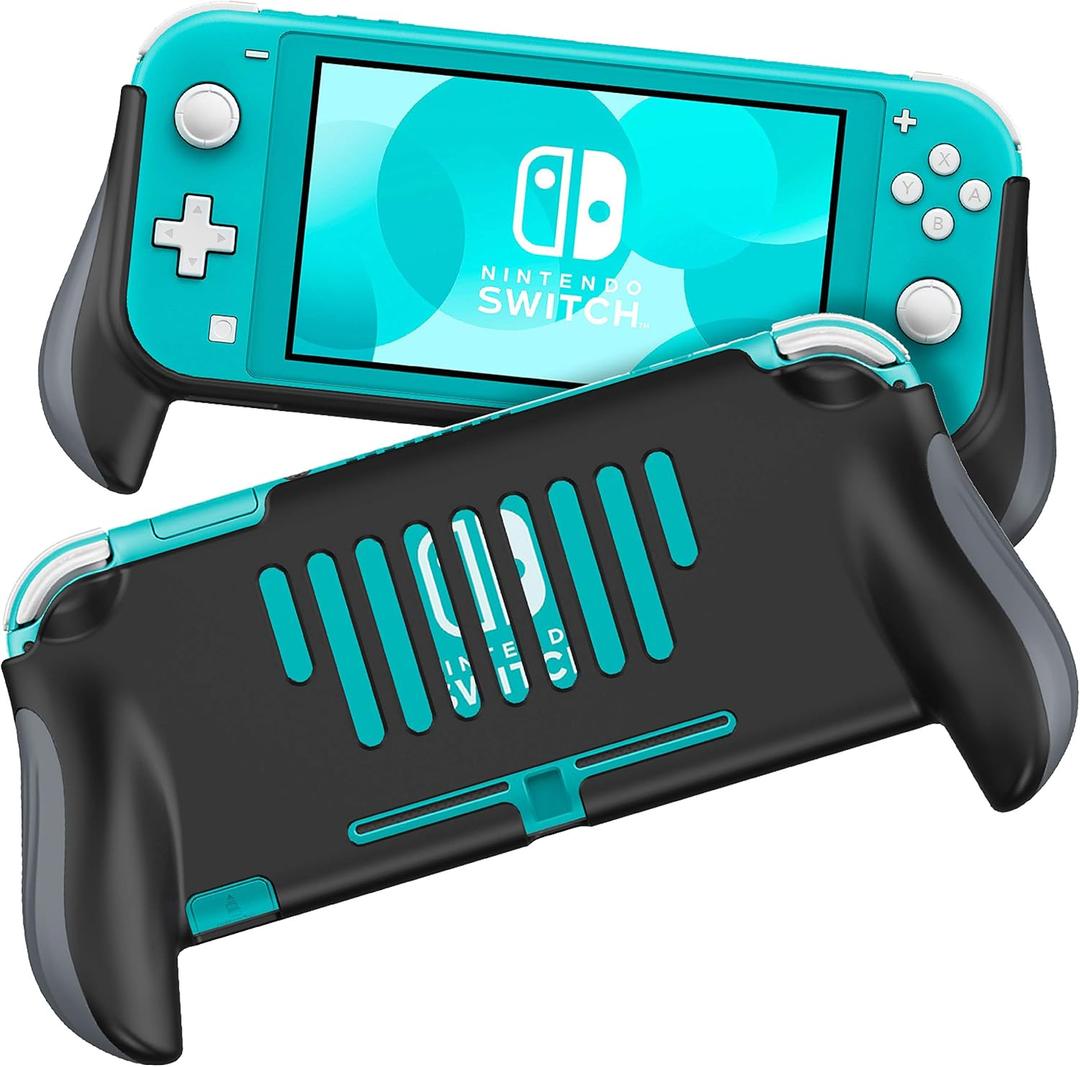 Grip Case Compatible with Nintendo Switch Lite,Comfortable and Ergonomic Gaming Portable Protective Handheld Cover - Accessories for Switch Lite Console 2019 Release (Black)