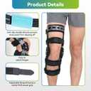 Komzer ACL Knee Brace, Functional Knee Support for PCL, MCL, Ligament Sports Injuries, Meniscus Tear, Relief from Knee Joint Pain with Side Stabilizers for Men & Women, XXL-Right, Black