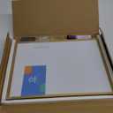 ARCOBIS Dry Erase Calendar with Cork Board for Wall, 12"x16" Double-Sided Calendar Whiteboard & White Board with Gold Frame, Magnetic Monthly Planning Board for Home, Office, School