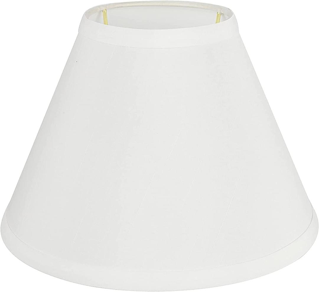 Aspen Creative 58730A Transitional Hardback Empire Shape UNO Construction Lamp Shade in White, 4" Top x 9" Bottom x 6-1/2" Slant Height, Slip UNO 33mm