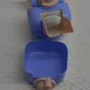 Pet Hanging Automatic Feeders Drinking BowlsGravity Rabbit Feeder and Water SetCage Cat Food Bowl Feeding Station for Puppy Kitten Chinchilla Hedgehog Guinea Pig Ferret (Blue-Pink Food)