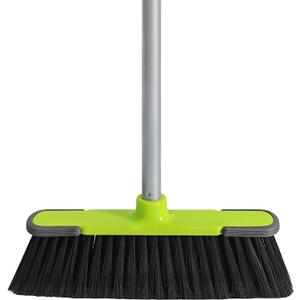Green Indoor Broom 54" Long Handle House Broom for Floor Cleaning Sweeping Broom for Kitchen, Garage, Lobby, Patio and Garden