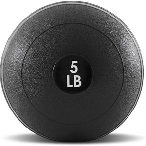 ProsourceFit Slam Medicine Balls 5, 10, 15, 20, 25, 30, 50lbs Smooth and Tread Textured Grip Dead Weight Balls for Strength and Conditioning Exercises, Cardio and Core Workouts (Classic - Black)