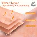 3.3 FTx131.2 FT Waterproof Membrane for Shower, 432.9Sq FT, 24.8 mil Thick, Waterproofing Membrane, Polyethylene Fabric Roll, Easy to Cut for Bathroom, Kitchen, Sauna, Walls and Wet Areas