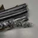 1 Inch Curtain Rods for Windows, 32 to 144 Inch Black Rustic Curtain Rod Set, Modern Design Drapery Tubes with Brackets Room Divider, For Indoor and Outdoor