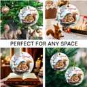 Joy to The Squirrel Christmas Ornament 2025, Cute Winter Squirrel Gifts for Nature Lovers, Fans, Adults, Ceramic Ornaments for Woodland Animals Decor, Christmas Hanging Decorations