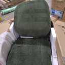 Christopher Knight Home Mores Low Profile Accent Chair Set of 2, Modern Living Room Armless Lounge Chair, Fabric Comfy Reading Chair for Bedroom, Wooden Frame and Thick Padded Seat, Black+Green