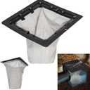 Catch Basin Drain Filter, Square Catch Basin Drain Filter for 12 Inch Clog-Free Drainage and Infiltration Systems, Removable Filter, for Garden, Lawns, Landscaping and Patios (1 Pack)