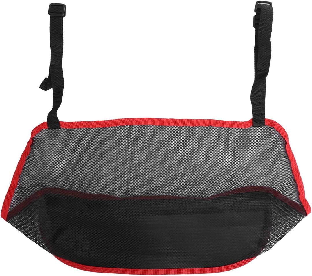 Car Net Pocket Holder Auto Back Folding Hanging Mesh Organiser Bag for Extra Storage Space Seat (Red)