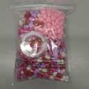 600 Pcs Mother's Day Acrylic Heart Beads 10mm Red White Heart Spacer Beads Romantic Love Pendant Craft Kits for Mother's DIY Jewelry Making Craft Party Supplies