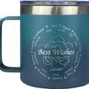 Coffee mugs gift for men, Birthday gifts for men, thoughtful men's gift coffee mug, birthday gifts for husband or father or teen, personalized father's day gift, 14 oz blue coffee mug