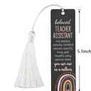 2 x Beloved Teacher Assistant Acrylic Bookmark with Rainbow Design and Appreciation Words, You are One in a Million Gift for Support Staff, 4.7x1.3 Inch, WCB23