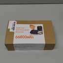 Solar Power Bank 66800mAh Built in Hand Crank and 4 Cables 22.5W Fast Charge,Camping Essentials/SOS/Strobe/Strong Flashlights,Compass Solar Portable Charger Power Bank (Black)