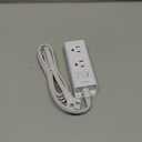 Cruise Ship Essentials, Flat Plug Power Strip, Addtam 1 ft Ultra Flat Extension Cord with 6 Outlets Extender, No Surge Protector for Cruise Ship, Travel, Dorm, Home Office, ETL Listed (White)