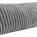 BEDELITE Body Pillow Cover with Zipper Closure, Decorative Boho Fleece Pillowcase 20 x 54 Inches, Luxury Fluffy Plush Long Body Pillow Pillowcase for All Seasons(Gray-Boho)